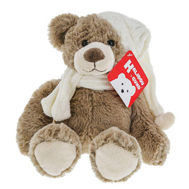 Small Teddy Bear with Scarf Sleeping Hat - Lake Norman Gifts
